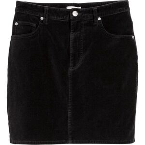 H&M Black Velvet Miniskirt Size 12